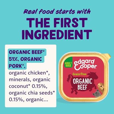 Edgard & Cooper hond Biologische Rund kuipje 17 x 100gr