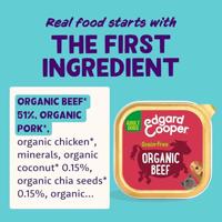 Edgard & Cooper hond Biologische Rund kuipje 17 x 100gr - thumbnail