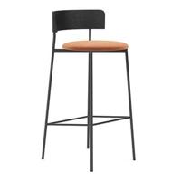 FÉST Friday barkruk 75 zwart Royal 160 magnolia - thumbnail