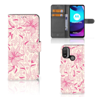 Motorola Moto E20 | E30 | E40 Hoesje Pink Flowers - thumbnail