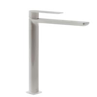 Wastafelmengkraan Tres Loft Colors 1-Hendel Uitloop Recht 28,2 cm Rond RVS - thumbnail