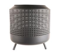 Midland Vuurschaal met grillrooster met BBQ grill Zwart Fireplace Staal Diameter 50cm - thumbnail