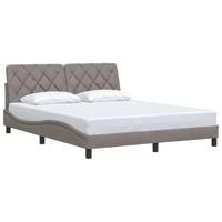 Bedframe zonder matras stof taupe 160x200 cm - thumbnail