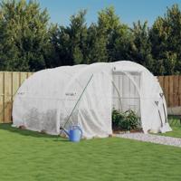 Tuinkas met stalen frame 12 m² 4x3x2 m wit - thumbnail