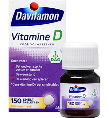 Davitamon Vitamine D 400IE Smelttabletten Citroen Davitamon Vitamine D 400IE Smelttabletten Citroen