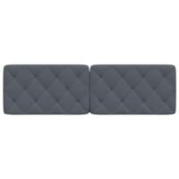 Hoofdbordkussen 160 cm fluweel donkergrijs - thumbnail