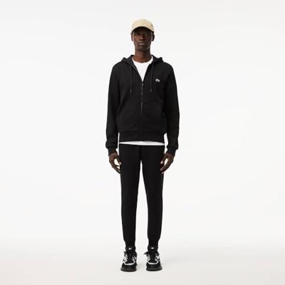Lacoste Hooded Zipper Trainingspak Heren Zwart - Maat L - Kleur: Zwart | Soccerfanshop