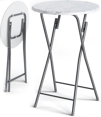 Statafel Marmerlook Wit rond 60cm Inklapbaar Statafel Marmerlook Wit rond 60cm Inklapbaar