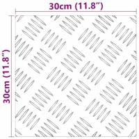 VidaXL Trap tread vierkant 2 pcs zilver 30 x 30 cm aluminium - thumbnail