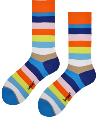Benyson Sokken Regenboog - Organisch katoen 1- Paar - Vrolijke katoenen sokken met leuke en grappige print - Dames - Heren