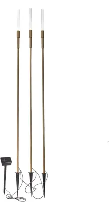 Luxform solar Ronda 3 tuinstekers beige, 11 lumen