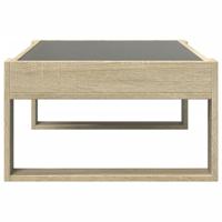 Salontafel met Infinity LED 90x53x30 cm sonoma eikenkleurig - thumbnail