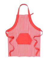 HEMA Keukenschort met strepen chambray katoen (koraal) - thumbnail