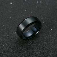 2 stuks ring mannen Titanium zwart Ringmaat: 11 (zwart) - thumbnail
