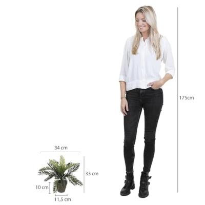 Decoratieve plant Mica Decorations Keramisch Palmboom (11,5 x 33 cm)