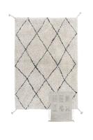 Wasbaar katoenen tapijt Mini Berbere Zwart & Wit - LORENA CANALS wit, bedrukt - thumbnail