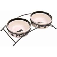 Dierenvoederbak Trixie Dubbel Kom - thumbnail