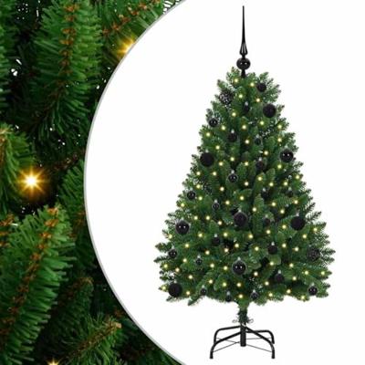 VidaXL Kunstkerstboom met 150 led groen 120 cm pvc en metaal