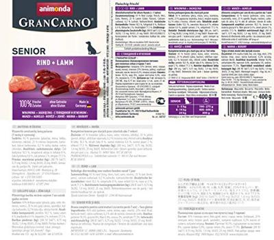 ANIMONDA GranCarno Senior Beef with lamb - nat hondenvoer - 400g