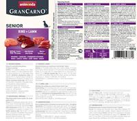 ANIMONDA GranCarno Senior Beef with lamb - nat hondenvoer - 400g - thumbnail