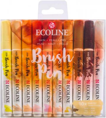 Brushpen talens ecoline set 10 stuks huid Brushpen talens ecoline set 10 stuks huid