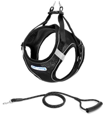 Nobleza Hondenharnas met riem - Zwart - Maat L