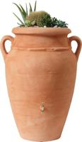 Garantia Amphore regenton met bloembak 360 liter terra - thumbnail