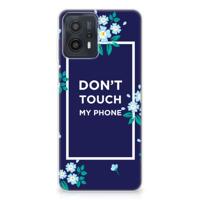 Motorola Moto G23 | G13 Silicone-hoesje Flowers Blue DTMP - thumbnail