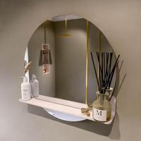 MONDIAZ SPOT spiegel rond 70cm met Spiegelplanchet kleur Rosee. - thumbnail