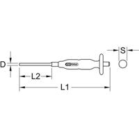 KS Tools 156.0010 Splitdriver met handgreep, rond, Ø 10 mm - thumbnail