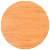 Tafelblad rond Ø80x2,5 cm massief grenenhout wasbruin - thumbnail