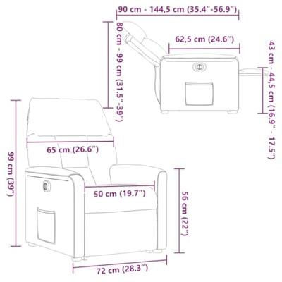 Sta-op-stoel elektrisch verstelbaar stof lichtgrijs
