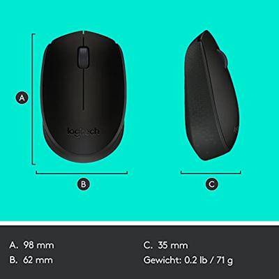 Draadloze optische muis Logitech B170 1000 dpi Zwart - thumbnail