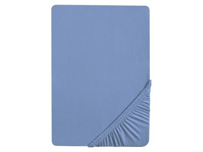 Biberna Jersey hoeslaken (Blauw, 90-100 x 200 cm)