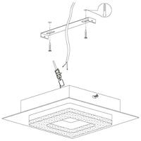 Eglo Led plafondlampFradelo 1 4w - 3000K - 14cm zwart - 99324 - thumbnail