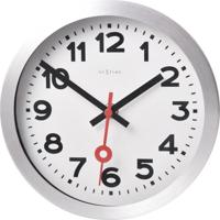 NeXtime NE-3998AR Wandklok Dia. 19 Cm, Geborsteld Aluminium, 'Station' - thumbnail