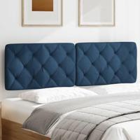 Hoofdbordkussen 160 cm stof blauw - thumbnail