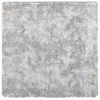 Hoogpolig vloerkleed NAVARRA 160x160 cm polyester zilvergrijs - thumbnail
