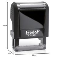Trodat Printy tekststempel, met voucher Printy 4911, ft 38 x 14 mm, op blister - thumbnail