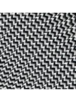 Strijkijzersnoer 3-aderig per meter zig-zag zwart/wit - thumbnail