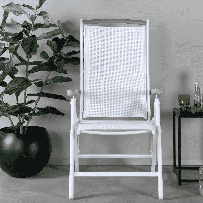 Nohr Verstelbare Tuinstoel 'Candise' kleur Wit