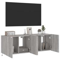 Tv-wandmeubels met LED 2 st 60x35x41 cm grijs sonoma eiken - thumbnail
