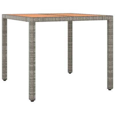 9-delige Tuinset met kussens poly rattan grijs