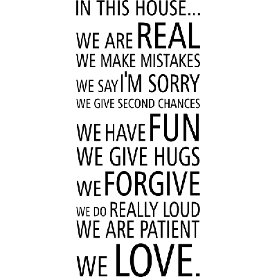 In this house we - Muursticker In this house we - Muursticker