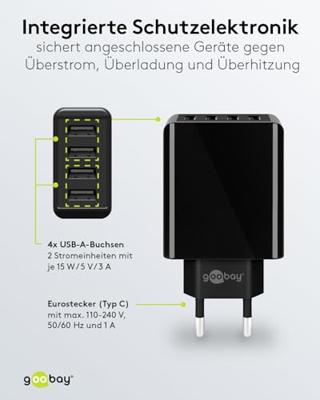 goobay 4-Way USB Charger (30 W) oplader - thumbnail