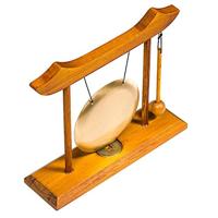 Tafelgong met Klopper en Roodhouten Frame - thumbnail