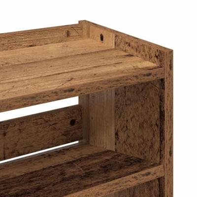 VidaXL Schoenenrek 60x25x100 cm bewerkt hout oud houtkleurig