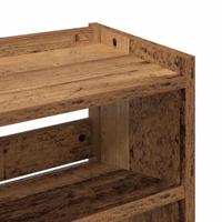 VidaXL Schoenenrek 60x25x100 cm bewerkt hout oud houtkleurig - thumbnail