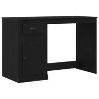 Bureau met lade Zwart eiken 50 x 115 x 75 cm Bewerkt hout - thumbnail