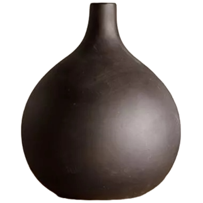 Vaas zwart / bruin - vaas Ebony - vaas keramiek